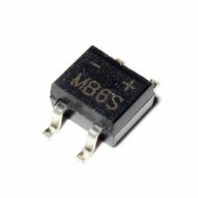 MB6S-0.5A, 500mA 600V SMD Köprü Diyot