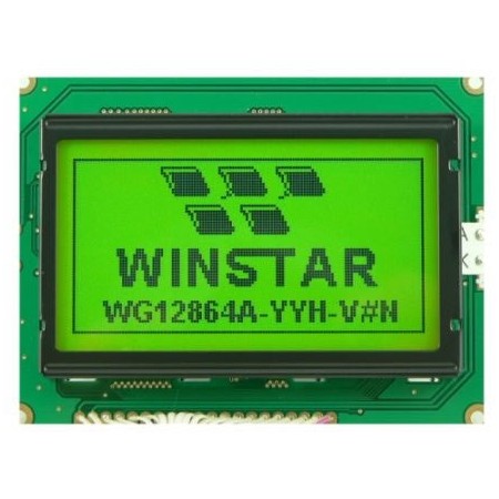 WG12864A-YYH-VN, 128x64 Yeşil Grafik LCD