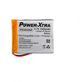 PX505060, Power-Xtra 3.7V 1600 mAh Li-Polymer Pil (Devresiz/Kablolu)