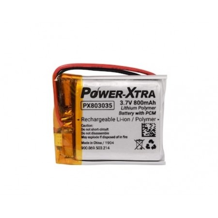 PX803035, Power-Xtra 3.7V 800mAh Li-Polymer Pil (Devreli/1.5A)