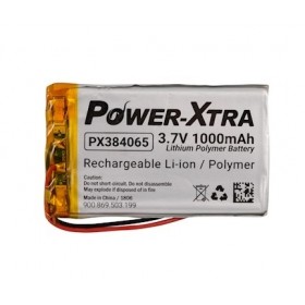 PX384065, Power-Xtra 3.7V 1000mAh Li-Polymer Pil (Devreli/1.5A)
