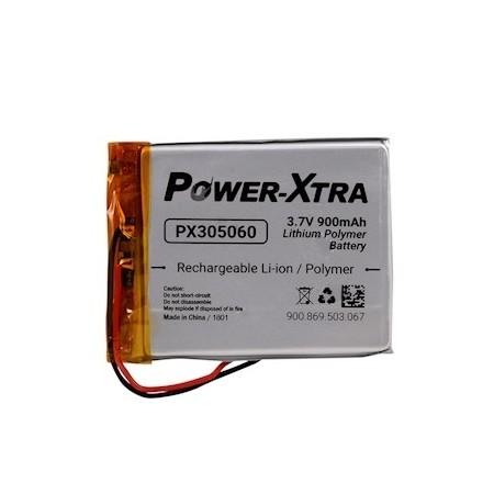 PX305060, Power-Xtra 3.7V 900mAh Li-Polymer Pil (Devreli/1.5A)