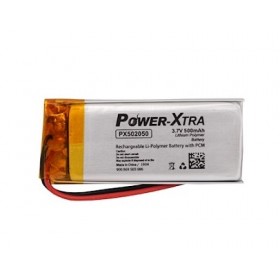 PX502050, Power-Xtra 3.7V 500mAh Li-Polymer Pil (PCM/1.5A)