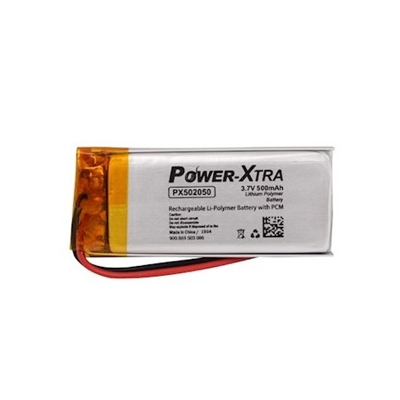 PX502050, Power-Xtra 3.7V 500mAh Li-Polymer Pil (PCM/1.5A)