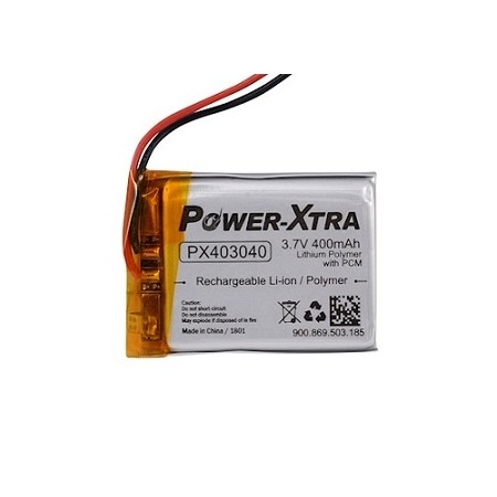 PX403040, Power-Xtra 3.7V 400mAh Li-Polymer Pil (Devreli/1.5A)