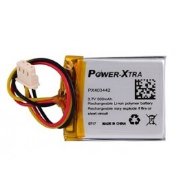 PX403442, Power-Xtra 3.7V 560mAh Li-Polymer Pil (Soketli)