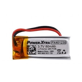 PX401230, Power-Xtra 3.7V 80mAh Li-Polymer Pil (Devreli/1.5A)