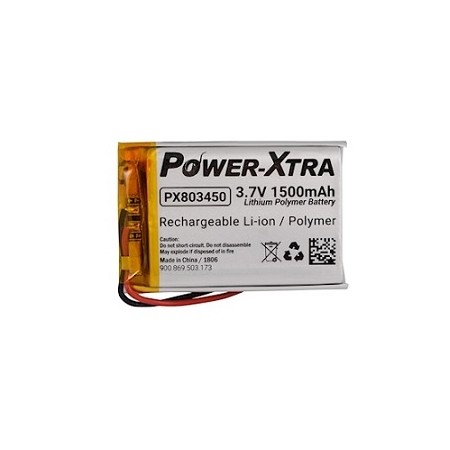 PX803450, Power-Xtra 3.7V 1500mAh Li-Polymer Pil (Devreli/2.0A)