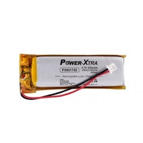 PX601752, Power-Xtra 3.7V 470mAh Li-Polymer Pil (Soketli/PCM/1.5A)