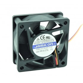 JF0625S1LS-R, 60x60x25 12VDC 0.17A 3 Kablolu Fan