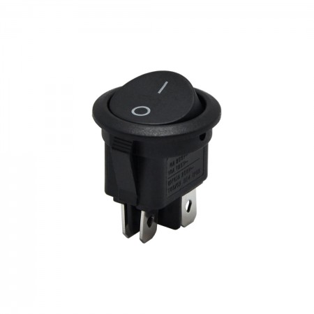AF133-4, Yuvarlak Anahtar 0-1 4P Siyah