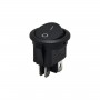 AF133-4, Yuvarlak Anahtar 0-1 4P Siyah