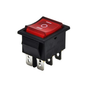 AF105, Geniş Işıklı Anahtar ON-OFF-ON Kırmızı