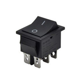 AF107, Geniş Işıksız Anahtar 6P ON-ON Siyah