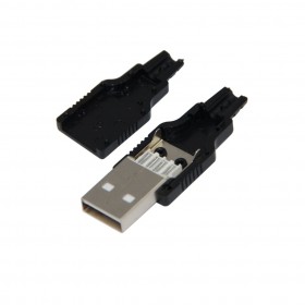 AF264A, USB Soket A Tip Erkek Seyyar Kapaklı