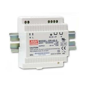 DR-60-12, 12VDC 4.5A Ray Montaj Güç Kaynağı, MeanWell