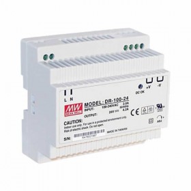 DR-100-12, 12VDC 7.5A Ray Montaj Güç Kaynağı, MeanWell
