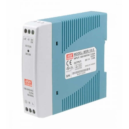 MDR-10-12, 12VDC 0.84A Ray Montaj Güç Kaynağı, MeanWell