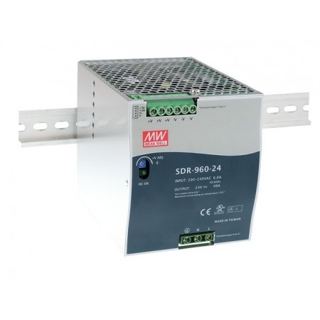 SDR-960-48, 48VDC 20.0A Ray Montaj Güç Kaynağı, MeanWell