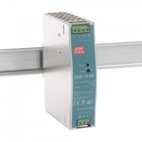 EDR-75-48, 48VDC 1.6A Ray Montaj Güç Kaynağı, Mean Well