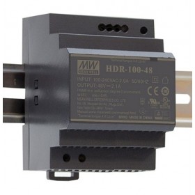 HDR-100-24, 24VDC 3.83A Ray Montaj Güç Kaynağı, MeanWell
