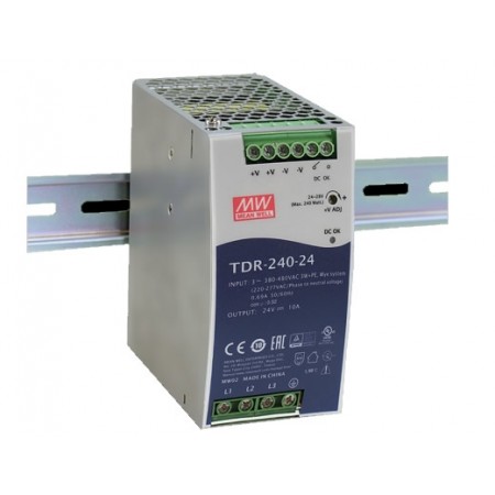 TDR-240-48, 48VDC 5.0A Trifaze Güç Kaynağı, MeanWell