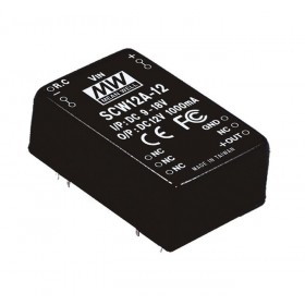 SCW12C-12, 36-72Vin 12Vout 1000mA 12W DC/DC Konvertör, MeanWell