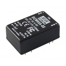 DCW05B-12, 18-36Vin ±12Vout ±230mA 5W DC/DC Konvertör, MeanWell