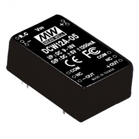 DCW12C-15, 36-72Vin ±15Vout ±400mA 12W DC/DC Konvertör, MeanWell