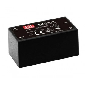 IRM-20-15, 15VDC 21W 1.4A PCB Tip AC/DC, MeanWell
