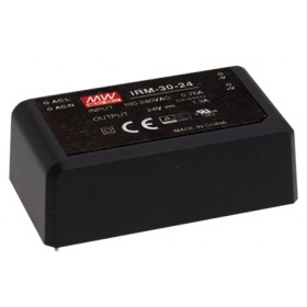 IRM-30-15, 15VDC 30W 2.0A PCB Tip AC/DC, MeanWell