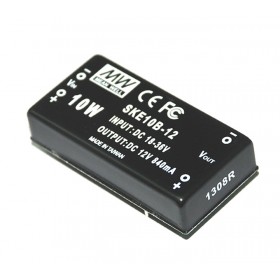 SKE10B-05, 18-36Vin 5Vout 2000mA 10W DC/DC Konvertör, MeanWell