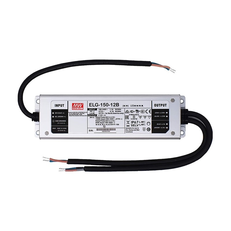 Meanwell LED Power Supply ELG-75-12B-3Y 5A Dimmable 0-10V PWM