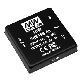 SKE15A-15, 9-18Vin 15Vout 1000mA 15W DC/DC Konvertör, MeanWell