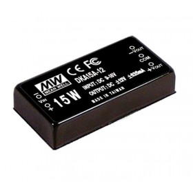 DKA15C-12, 36-72Vin ±12Vout ±625mA 15W DC/DC Konvertör, MeanWell