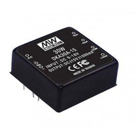 DKA30C-12, 36-72Vin ±12Vout ±1250mA 30W DC/DC Konvertör, MeanWell