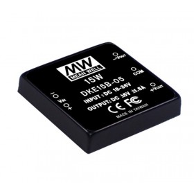 DKE15C-15, 36-72Vin ±15Vout ±500mA 15W DC/DC Konvertör, MeanWell