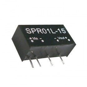 SPR01M-15, 12Vin 15Vout 67mA 1W DC/DC Konvertör, MeanWell