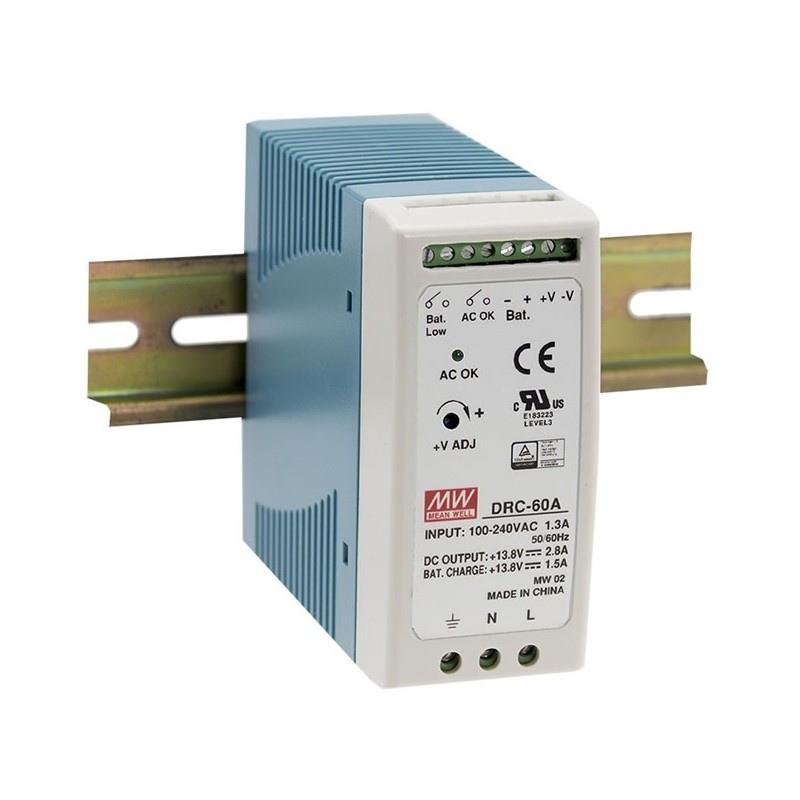 DRC-60A, 13.8V 60W UPS Fonksiyon Ray Tipi Akü Şarj Aleti, DRC60A