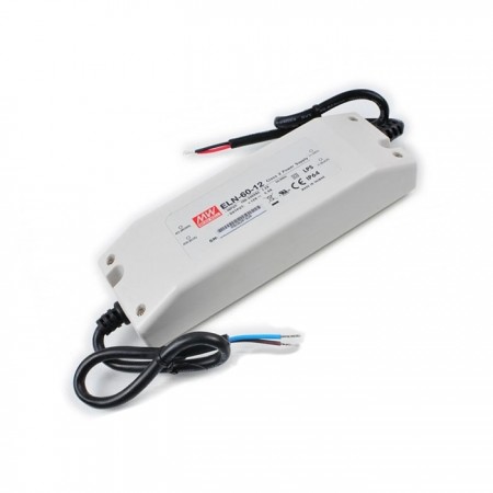 ELN-60-12, 5A 60W Ayarlanabilir LED Sürücü, MeanWell