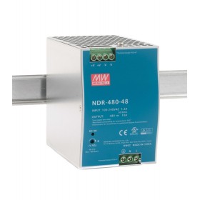 NDR-480-48, 48VDC 10.0A Ray Montaj Güç Kaynağı, MeanWell