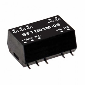 SFTN01M-15, 12Vin 15Vout 67mA 1W DC/DC SMD Konvertör, MeanWell