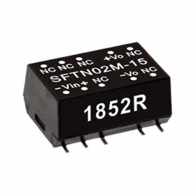 SFTN02N-12, 24Vin 12Vout 167mA 2W DC/DC SMD Konvertör, MeanWell