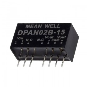 DPAN02A-05, 12Vin ±5Vout ±200mA 2W DC/DC Konvertör, MeanWell