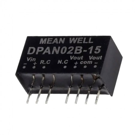 DPAN02C-12, 48Vin ±12Vout ±83mA 2W DC/DC Konvertör, MeanWell