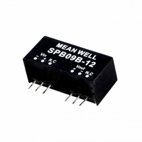 SPB09B-05, 24Vin 5Vout 1600mA 9W DC/DC Konvertör, MeanWell