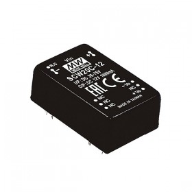 SCW20B-15, 24Vin 15Vout 1333mA 20W DC/DC Konvertör, MeanWell