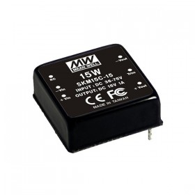 SKM15A-15, 12Vin 15Vout 1000mA 15W DC/DC Konvertör, MeanWell