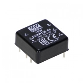 DKMW15G-15, 48Vin ±15Vout ±500mA 15W DC/DC Konvertör, MeanWell