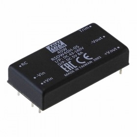 RSDW40H-05, 110Vin 5Vout 8A 40W DC/DC Konvertör, MeanWell